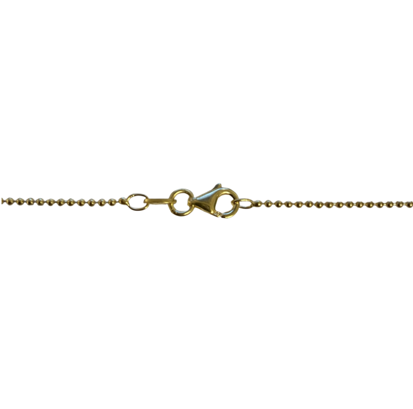 14-geel balletjes collier 1,20 mm 40cm