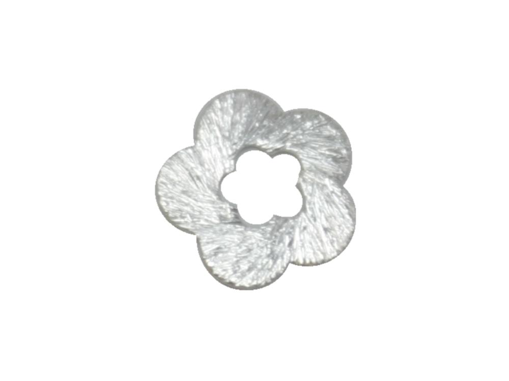 Zilver bloem / schijf mat 9,00 mm