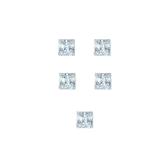 Zirconia carré wit H&H 5a 4,5x4,5 mm 5x