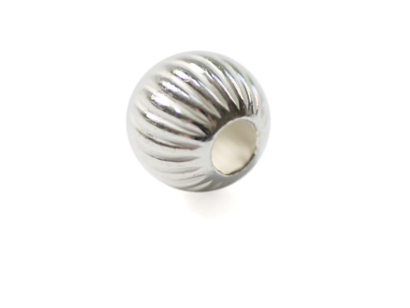 Zilver bal ribbel 5,00 mm