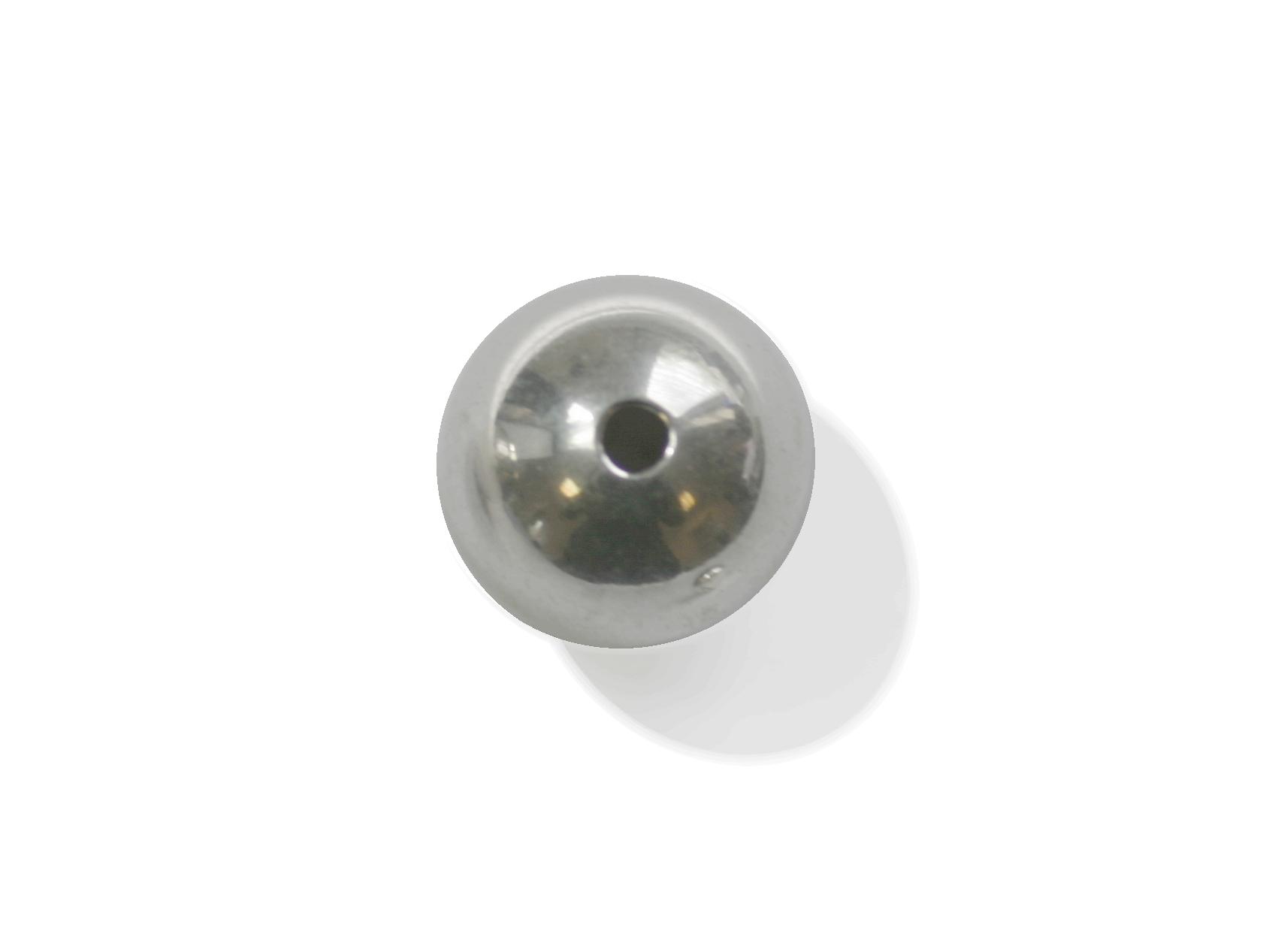 Zilver bal 4,00 mm 1-gat licht